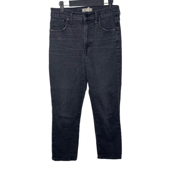 Madewell Womens Jeans Size 28 The Perfect Vintage Crop Jean Faded Black Denim - Picture 1 of 13